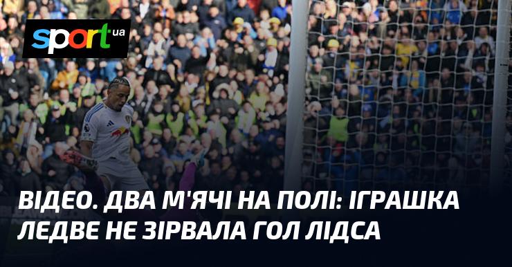 ВІДЕО. Два м'ячі на полі: іграшка ледь не перешкодила Лідсу забити гол.